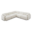 Travie Sand Upcycled Linen Modular L-Sectional by TOV Furniture at Eve Furniture