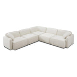 Travie Sand Upcycled Linen Modular L-Sectional by TOV Furniture at Eve Furniture