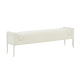 Ines Cream Boucle Bench by TOV Furniture at Eve Furniture
