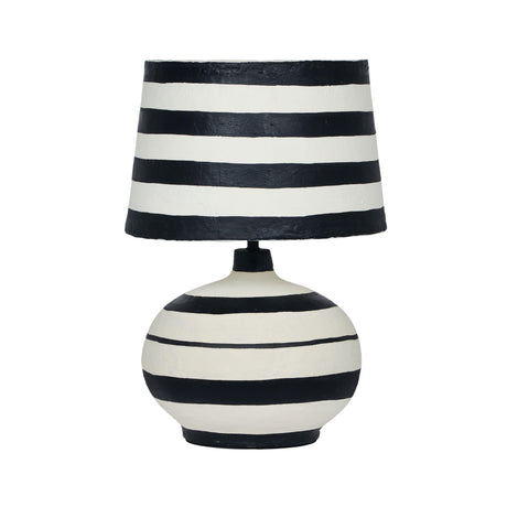Positano Striped Papier Mache Table Lamp by TOV Furniture at Eve Furniture