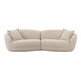 Marion Two-Tone Textured Boucle 4 Person Sectional by TOV Furniture at Eve Furniture