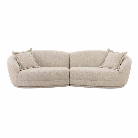 Marion Two-Tone Textured Boucle 4 Person Sectional by TOV Furniture at Eve Furniture