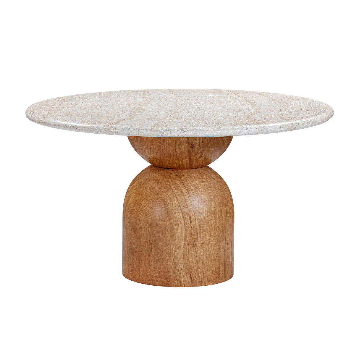 Cynthia Travertine Concrete Indoor / Outdoor 54" Round Dining Table by TOV Furniture at Eve Furniture