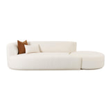 Fickle Cream Boucle 2-Piece Chaise Modular Sofa by TOV Furniture at Eve Furniture