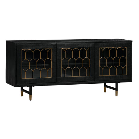 Gatsby Black Acacia Wood 66" Buffet by TOV Furniture at Eve Furniture