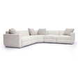 Perry Cream Chenille Modular L-Sectional by TOV Furniture at Eve Furniture