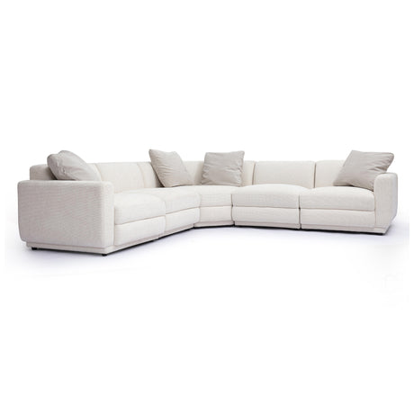 Perry Cream Chenille Modular L-Sectional by TOV Furniture at Eve Furniture