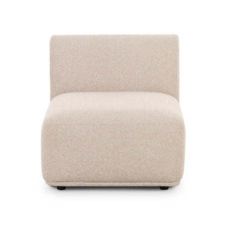 Sylvie Cream Boucle Armless 1-Seater by TOV Furniture at Eve Furniture