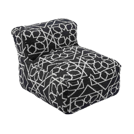 Chiara Indoor / Outdoor Black Accent Pouf by TOV Furniture at Eve Furniture