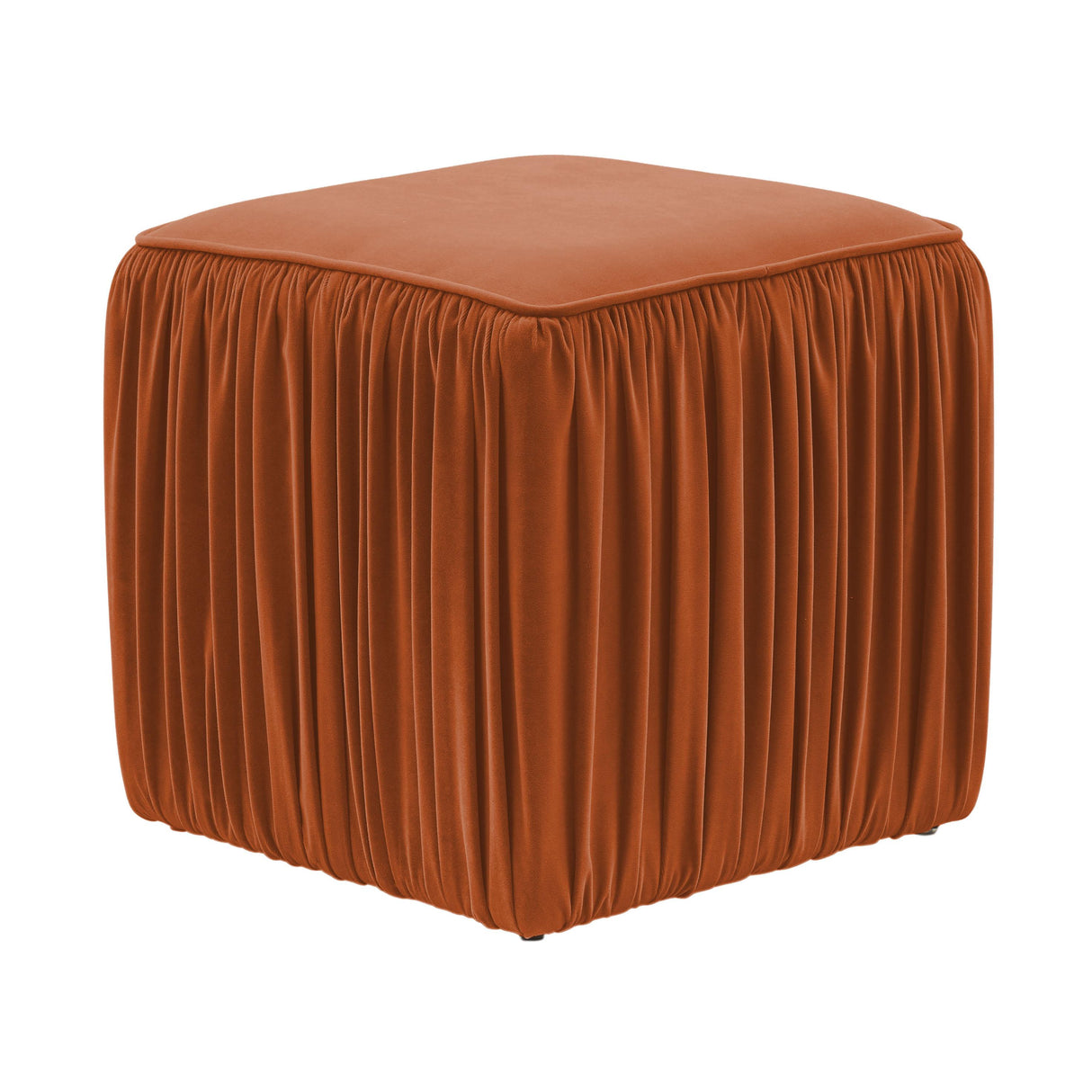 Morgan Pleated Velvet Ottoman by TOV Furniture at Eve Furniture