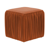 Morgan Pleated Velvet Ottoman by TOV Furniture at Eve Furniture