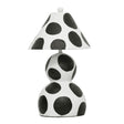 Lerici Black and White Papier Mache Table Lamp by TOV Furniture at Eve Furniture