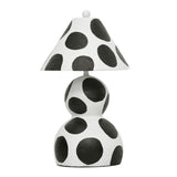 Lerici Black and White Papier Mache Table Lamp by TOV Furniture at Eve Furniture