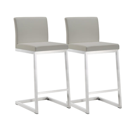Parma Performance Vegan Leather Counter Stool - Set of 2 by TOV Furniture at Eve Furniture