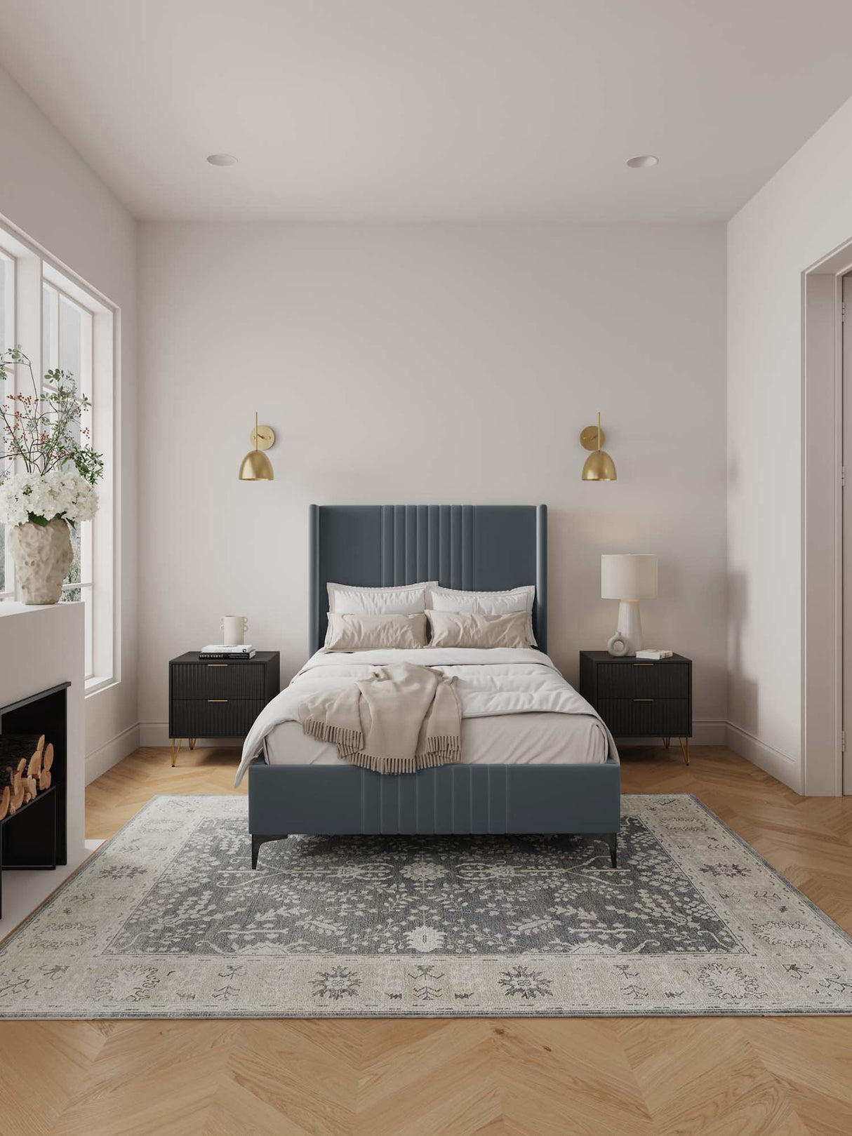 Promenade 48" Bed in Grey by Manhattan Comfort at Eve Furniture