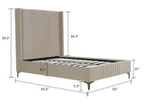 Promenade 48" Bed in Rustic Taupe by Manhattan Comfort at Eve Furniture
