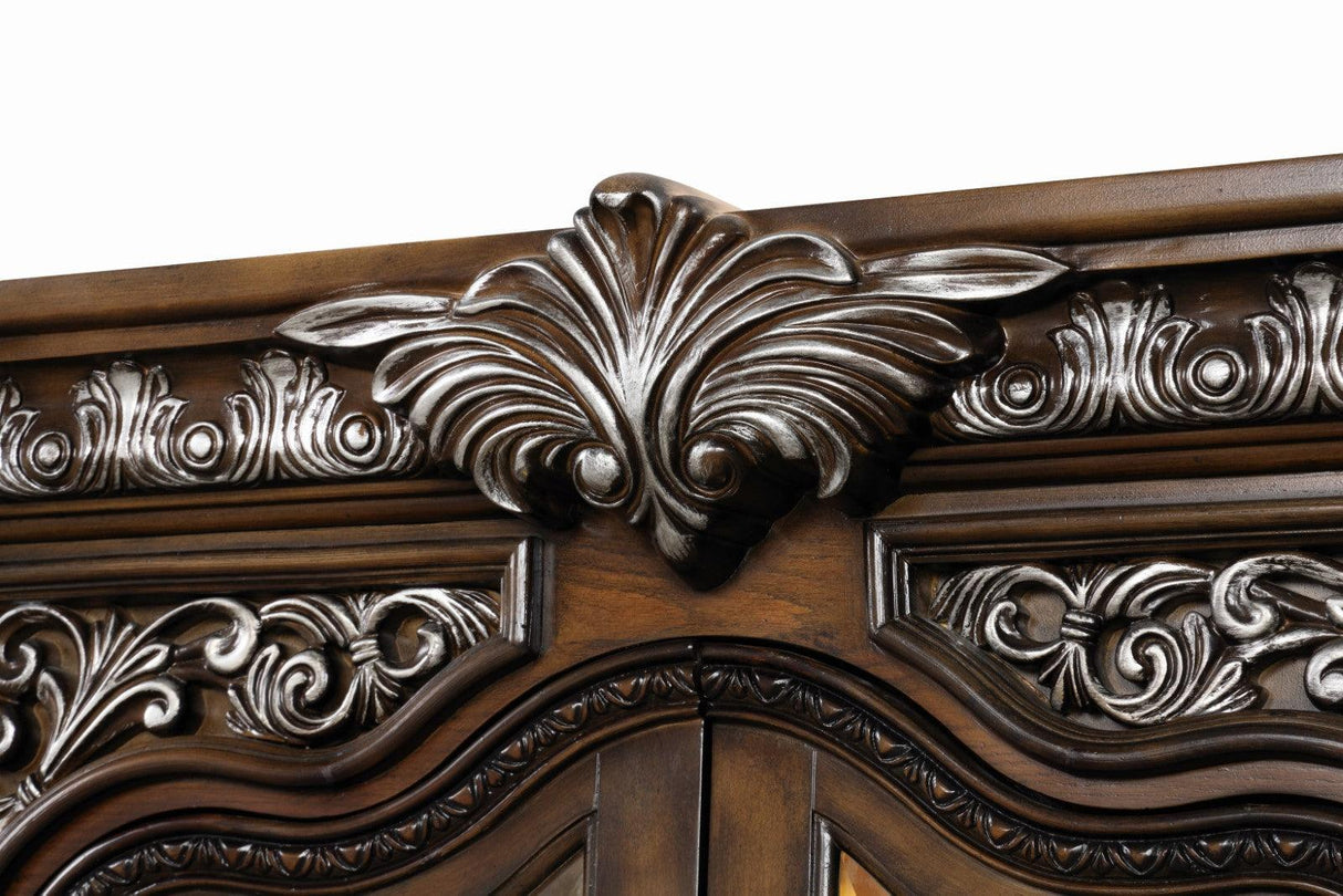 Promenade Dark Brown Curio Cabinet by Furniture of America at Eve Furniture