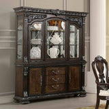 Promenade Dark Brown Hutch And Buffet by Furniture of America at Eve Furniture