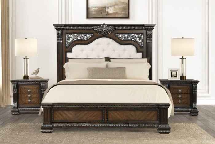 Promenade Espresso 5-Piece Queen Bedroom Set by Furniture of America at Eve Furniture