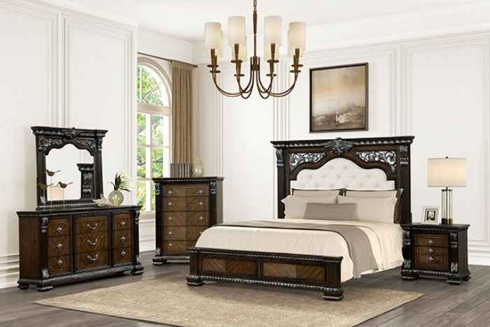 Promenade Espresso 5-Piece Queen Bedroom Set by Furniture of America at Eve Furniture
