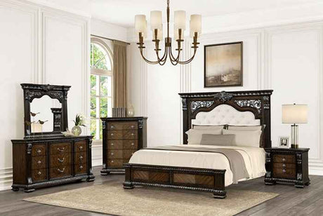 Promenade Espresso 5-Piece Queen Bedroom Set by Furniture of America at Eve Furniture