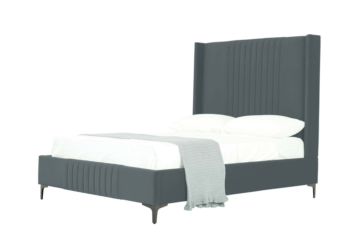 Promenade Full- Size Bed in Grey by Manhattan Comfort at Eve Furniture