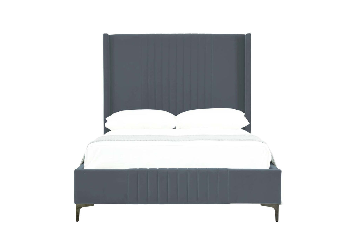 Promenade Full- Size Bed in Grey by Manhattan Comfort at Eve Furniture