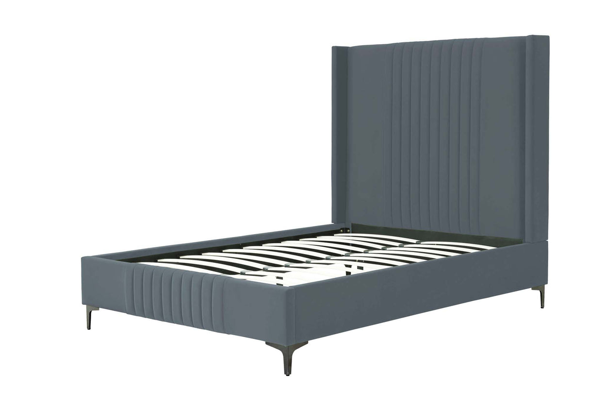 Promenade Full- Size Bed in Grey by Manhattan Comfort at Eve Furniture