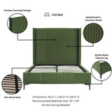 Promenade Full- Size Bed in Moss Green by Manhattan Comfort at Eve Furniture