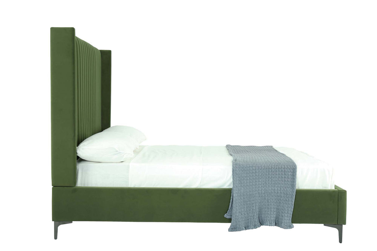 Promenade Full- Size Bed in Moss Green by Manhattan Comfort at Eve Furniture