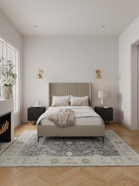 Promenade Full- Size Bed in Rustic Taupe by Manhattan Comfort at Eve Furniture