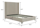 Promenade Full- Size Bed in Rustic Taupe by Manhattan Comfort at Eve Furniture