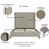 Promenade Full- Size Bed in Rustic Taupe by Manhattan Comfort at Eve Furniture