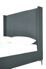 Promenade Queen-Size Bed in Grey by Manhattan Comfort at Eve Furniture