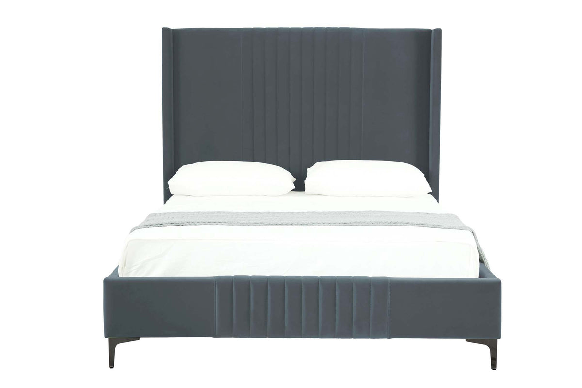 Promenade Queen-Size Bed in Grey by Manhattan Comfort at Eve Furniture