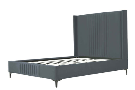 Promenade Queen-Size Bed in Grey by Manhattan Comfort at Eve Furniture