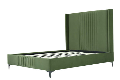 Promenade Queen-Size Bed in Moss Green by Manhattan Comfort at Eve Furniture