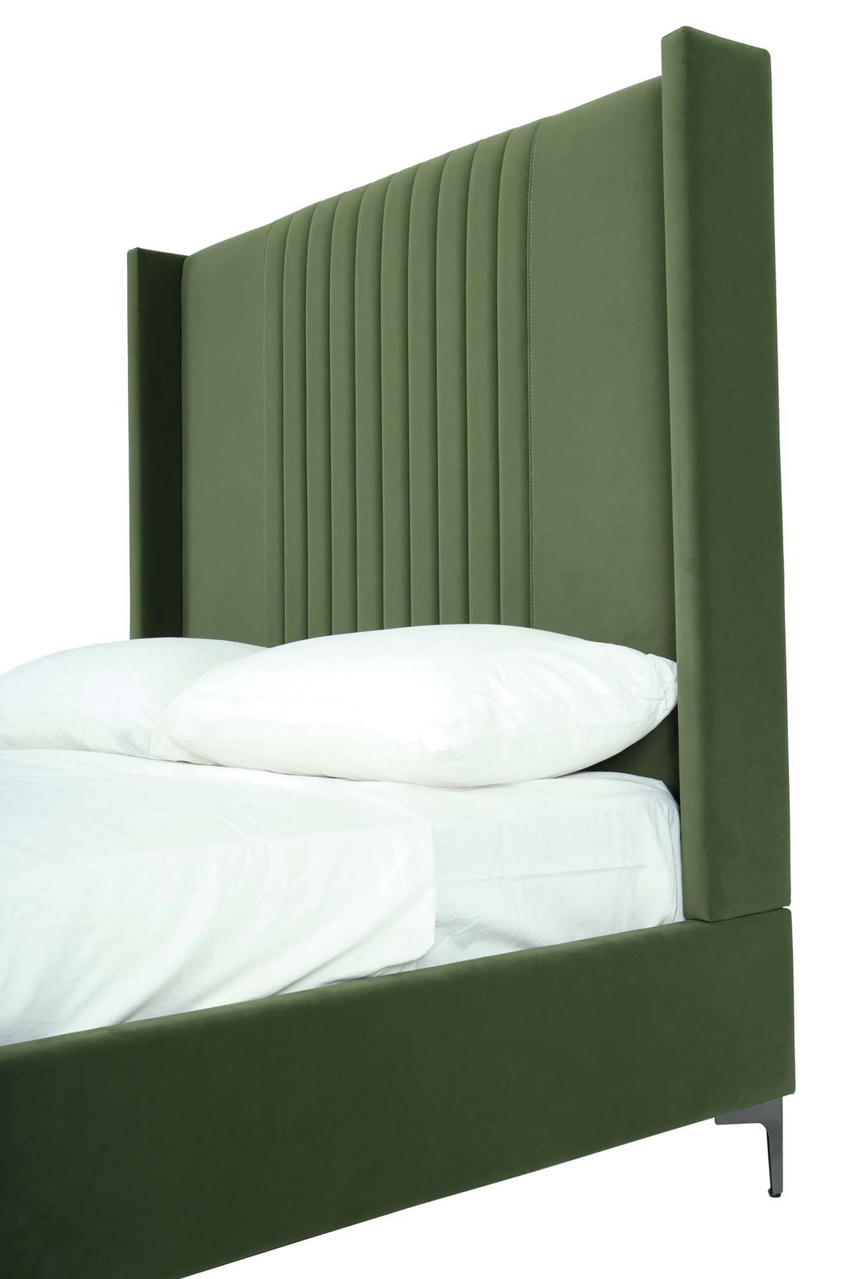 Promenade Queen-Size Bed in Moss Green by Manhattan Comfort at Eve Furniture