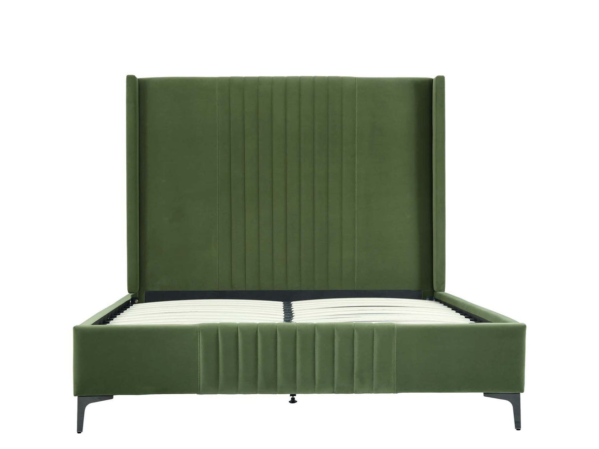 Promenade Queen-Size Bed in Moss Green by Manhattan Comfort at Eve Furniture
