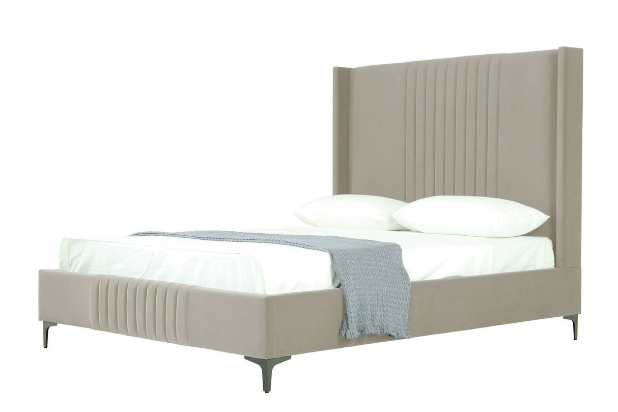 Promenade Queen-Size Bed in Rustic Taupe by Manhattan Comfort at Eve Furniture