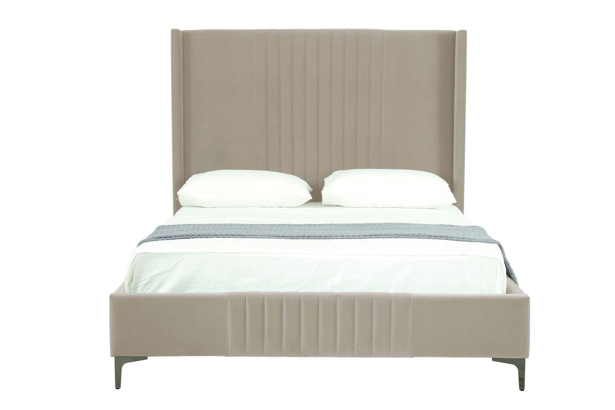Promenade Queen-Size Bed in Rustic Taupe by Manhattan Comfort at Eve Furniture