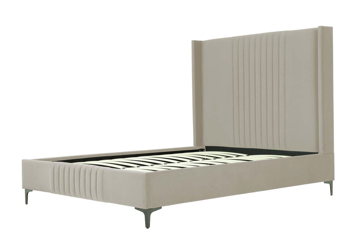 Promenade Queen-Size Bed in Rustic Taupe by Manhattan Comfort at Eve Furniture