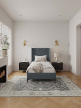 Promenade Twin-Size Bed in Grey by Manhattan Comfort at Eve Furniture