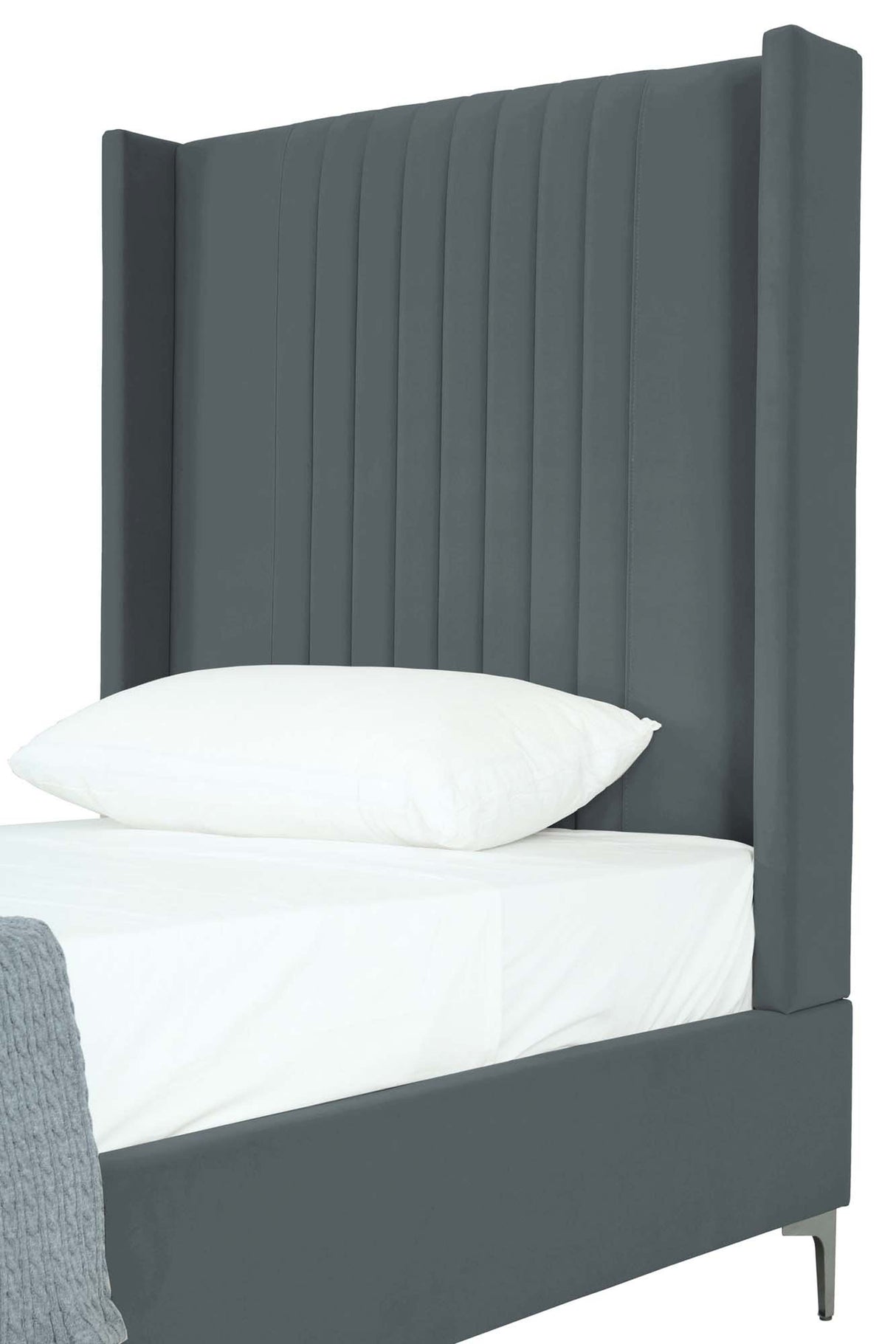 Promenade Twin-Size Bed in Grey by Manhattan Comfort at Eve Furniture