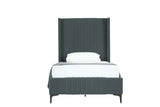 Promenade Twin-Size Bed in Grey by Manhattan Comfort at Eve Furniture