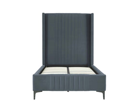 Promenade Twin-Size Bed in Grey by Manhattan Comfort at Eve Furniture