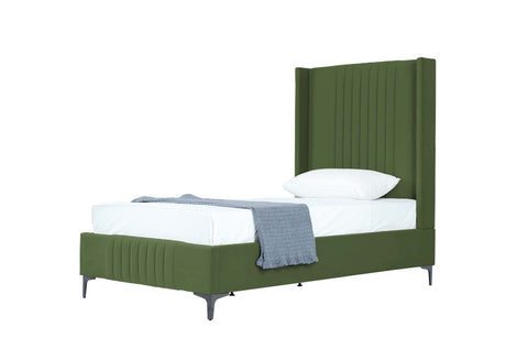 Promenade Twin-Size Bed in Moss Green by Manhattan Comfort at Eve Furniture