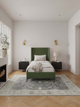 Promenade Twin-Size Bed in Moss Green by Manhattan Comfort at Eve Furniture