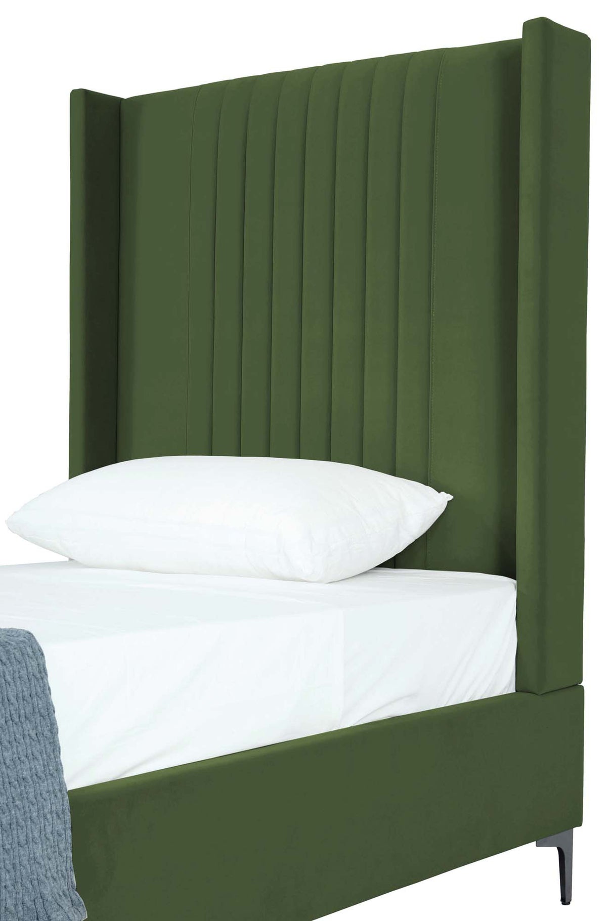Promenade Twin-Size Bed in Moss Green by Manhattan Comfort at Eve Furniture