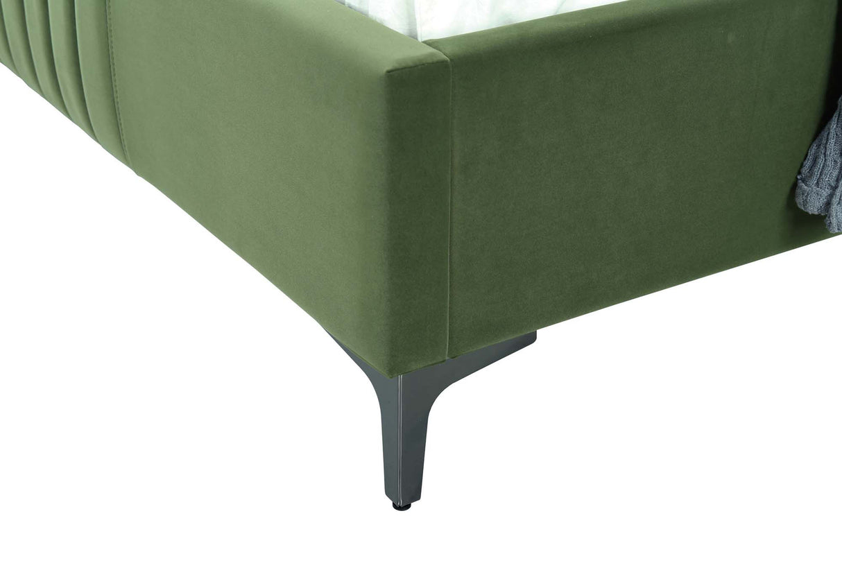 Promenade Twin-Size Bed in Moss Green by Manhattan Comfort at Eve Furniture